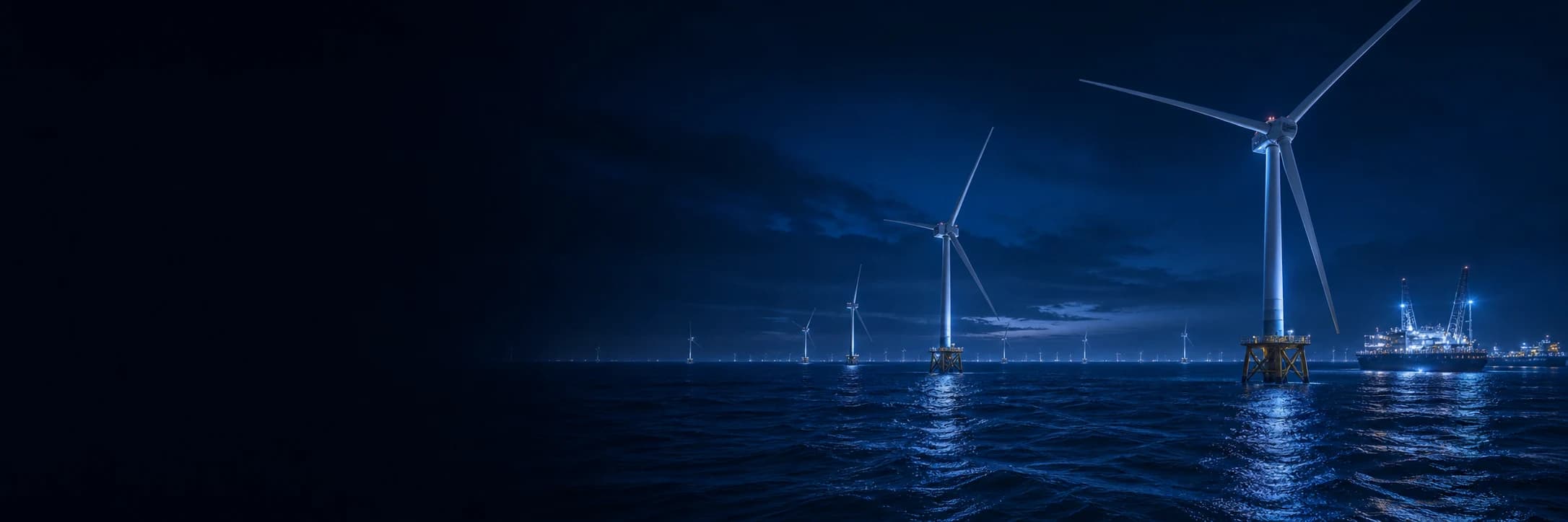 Offshore wind turbines and energy infrastructure